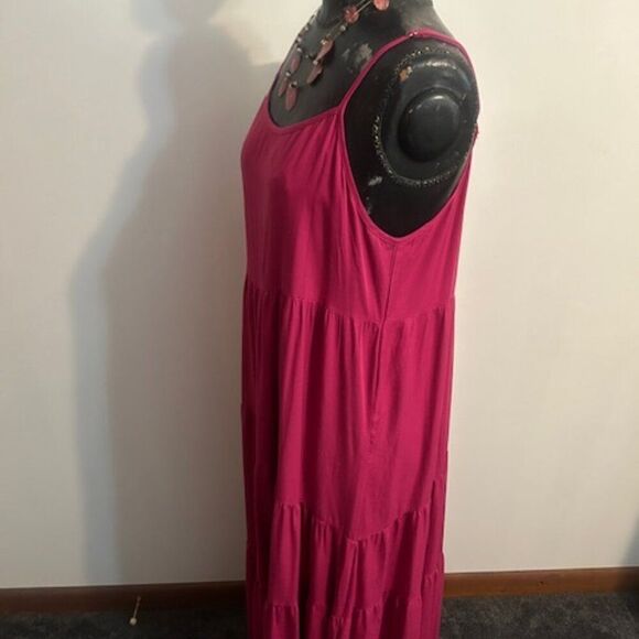 Anrabess Pink tiered Maxi sundress, size L - Picture 2 of 6